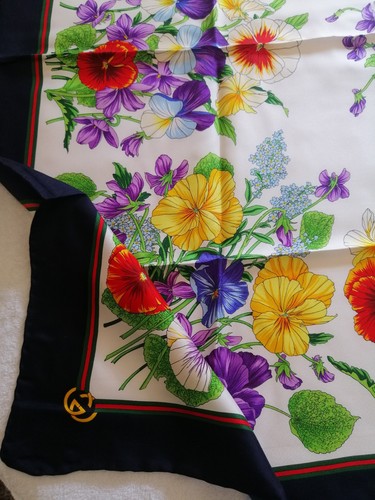 New gucci silk scarf floral - scarf,